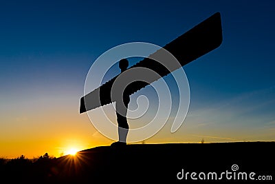 Angel of the North at sunset