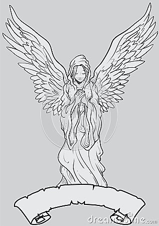 Angel Prayer Stock Vector - Image: 42406281
