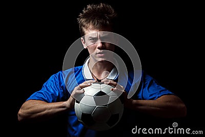 Angry soccer player