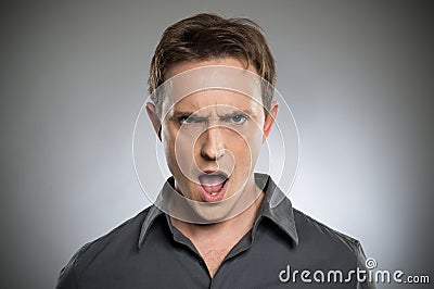 Angry Young Man Shouting