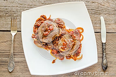 Angus Beef Steaks With Roasted Tomato Sauce