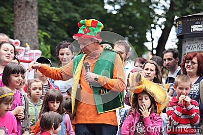 Animating person with a magic hat