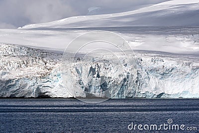 Antarctic glacier on the seaside