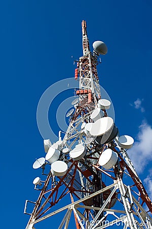 Antenna Drums on Mobile Phone Mast