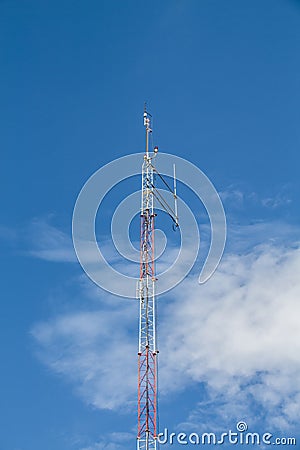 Antenna tower for communication radio