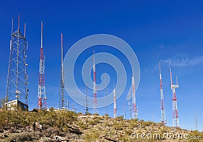Antennae On Hillside Stock Images - Image