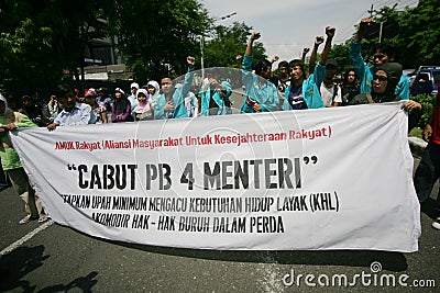 Anti-corruption demonstration in indonesia