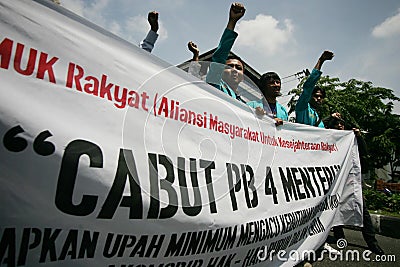 Anti-corruption demonstration in indonesia