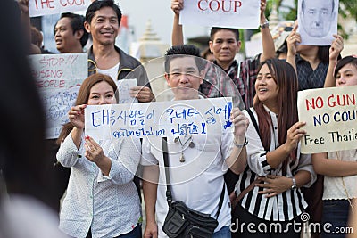 Anti coup in Thailand