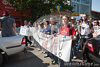 Anti Putin meeting in support of Ukraines unity