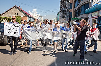 Anti Putin meeting in support of Ukraines unity