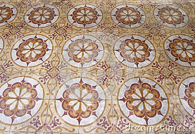 Antique arabic floor tiles