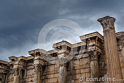 Antique columns in Athens.