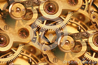 Antique watch inner workings abstract