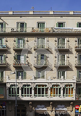 Apartment building in Barcelona. Spain