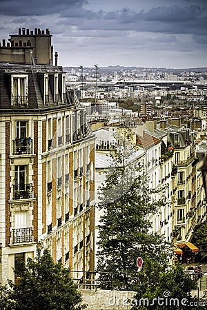 Apartment buildings in Paris