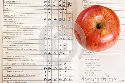 Apple on report card