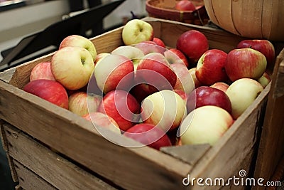 Apples in box