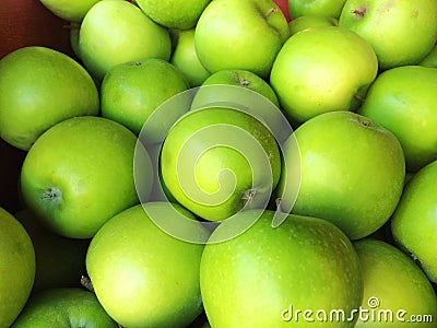 Apples on Farm in Basket at Fruitstand