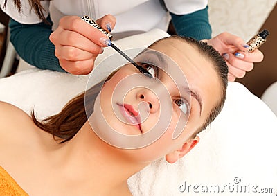 Applying Mascara on Applying Mascara Stock Photos   Image  18623143