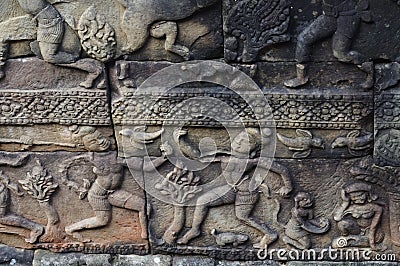 Apsara Dancers Stone Carving