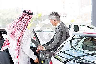 Arabian man test drive