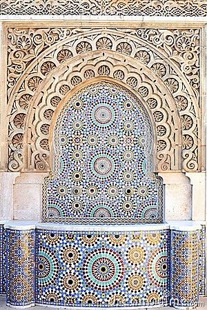 Arabic fountain and mosaic