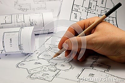 Architect s hand drawing