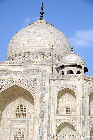 Architectural detail. Taj Mahal, India.