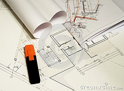 Architectural drawings, blueprints, city planning
