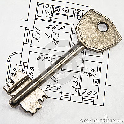 Architectural plan and key