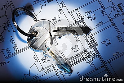 Architectural plan and keys