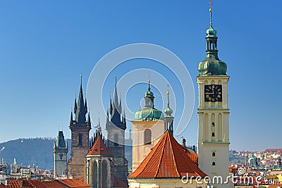 The architecture of the old houses, Old Town, Prague, Czech Republic