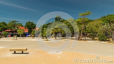 The area in a coastal resort zone on island To Lan in Pattaya