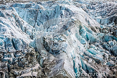 Argentiere Glacier in Chamonix Alps, Mont Blanc Massif, France.