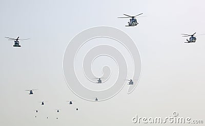 Army helicopters at the airshow