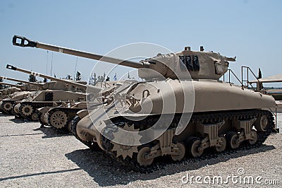 Army tanks.