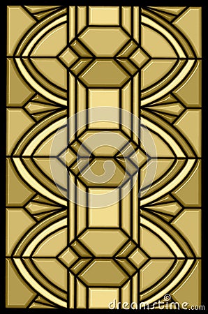 Art deco stain glass design