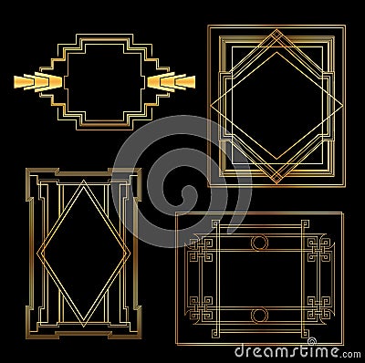 Art Deco Vintage Frames Stock Images - Image: 37869894