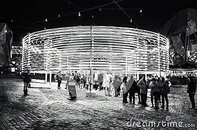 Art installation in Federation Square Melbourne