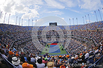 Arthur Ashe Stadium during the opening ceremony of the US Open 2014 women final at Billie Jean King National Tennis Center