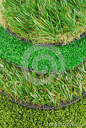 Artificial astro turf grass samples