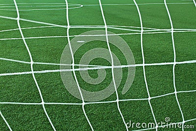 Artificial grass soccer field