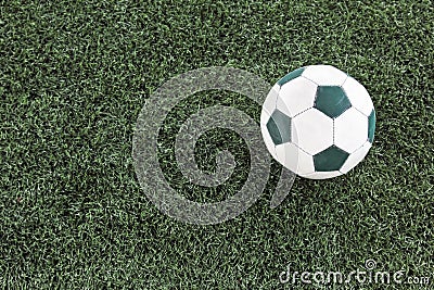 Artificial grass soccer field