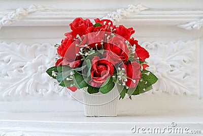 Artificial roses in vintage style