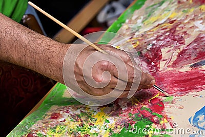 Artist with brush