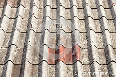 Asbestos roof