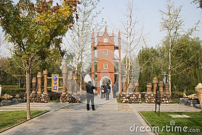 In Asia, Beijing, China, Expo Garden, architecture, landscape