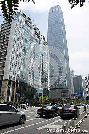 Asia, China, Beijing, CBD Central Business, China World Trade Center Tower 3，modern architecture