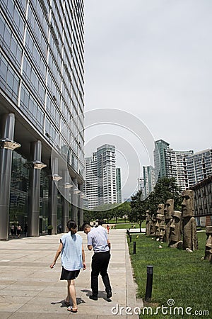 Asia, China, Beijing, CBD Central Business District, international city business complex, modern architecture